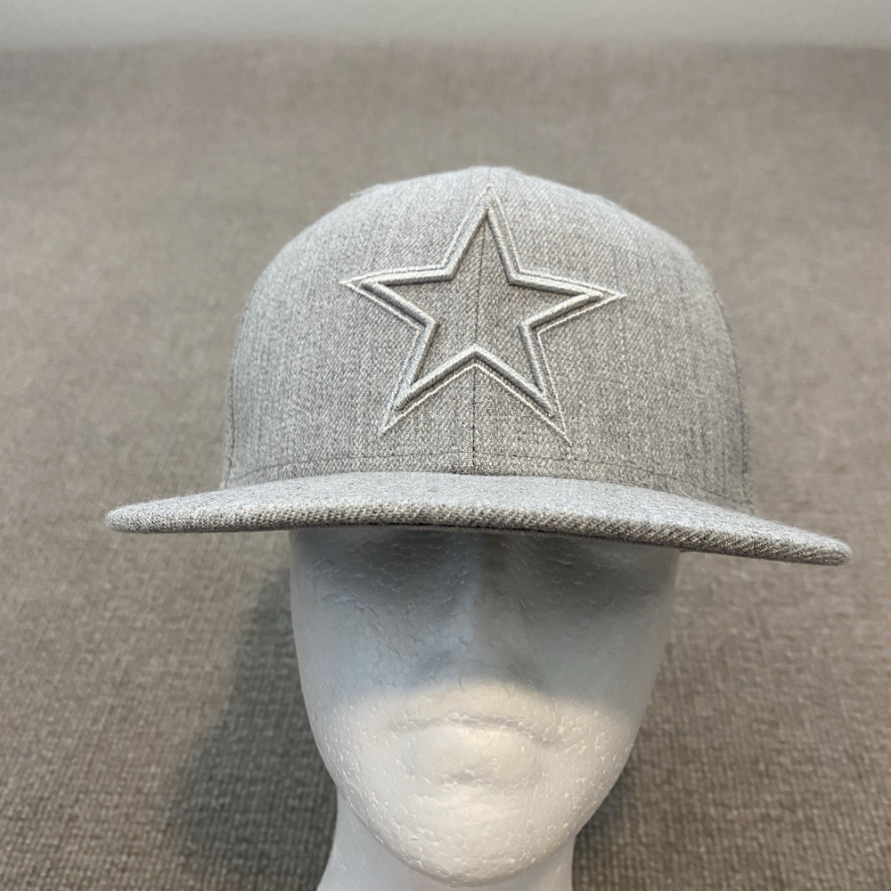Dallas Cowboys Hat Cap Fitted 6 7/8 Gray NFL Football New Era Classic Logo